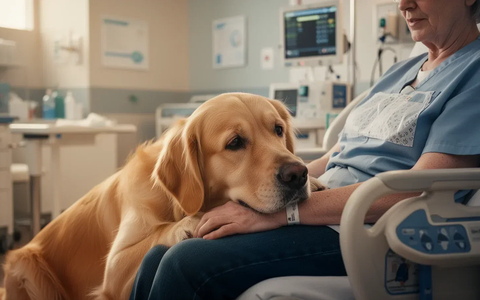 Therapiehunde senken Cortisolspiegel: Kliniken integrieren Tiere in Behandlung - Bild: über boerse-global.de