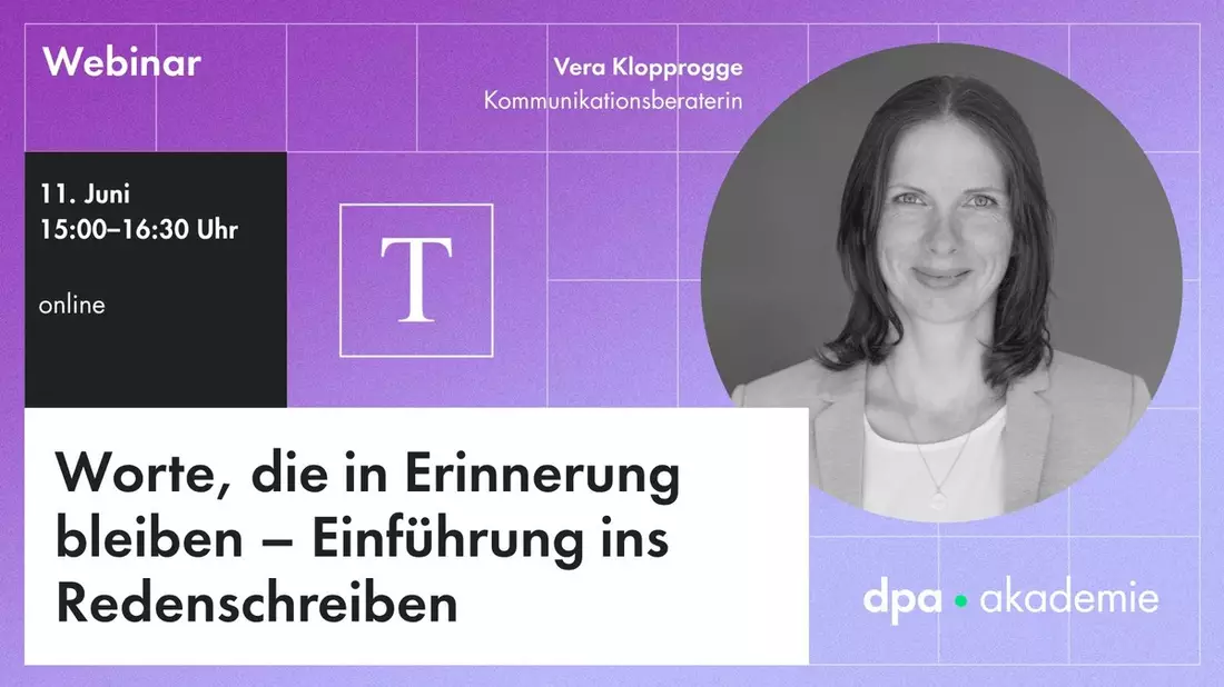 Grundlagen des Redenschreibens - Stilmittel für das Verfassen von Reden - Bild: presseportal.de
