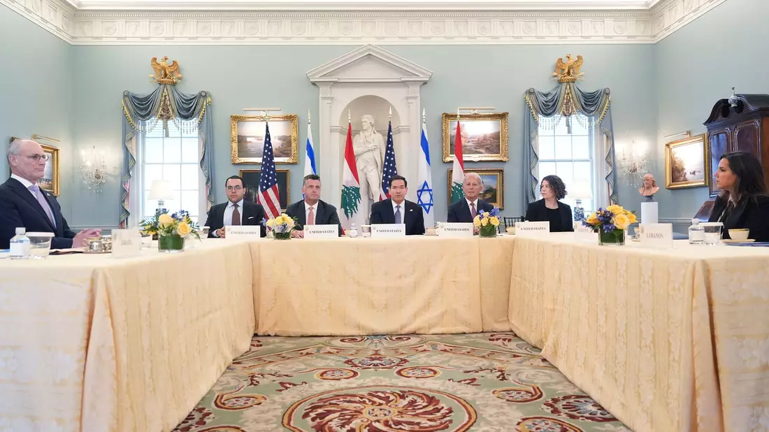Zum vierten Mal kommen heute israelische und libanesische Regierungsvertreter in Washington zu direkten politischen Gesprächen zusammen. (Archivbild) - Bild: Jacquelyn Martin/AP/dpa
