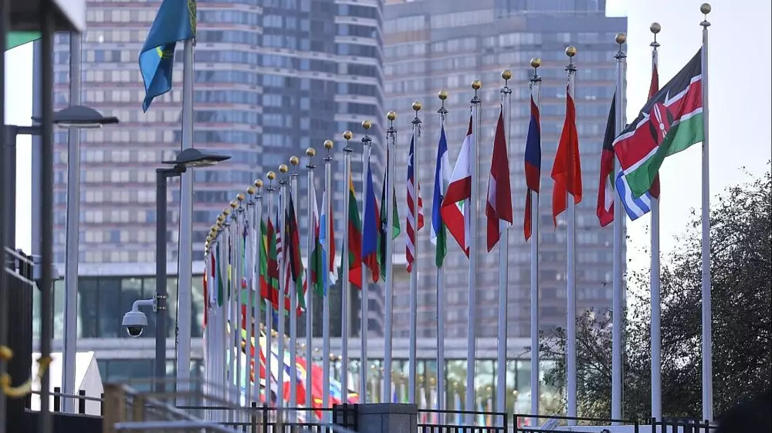 Fahnen von der den Vereinten Nationen (Archiv) - Bild: via dts Nachrichtenagentur