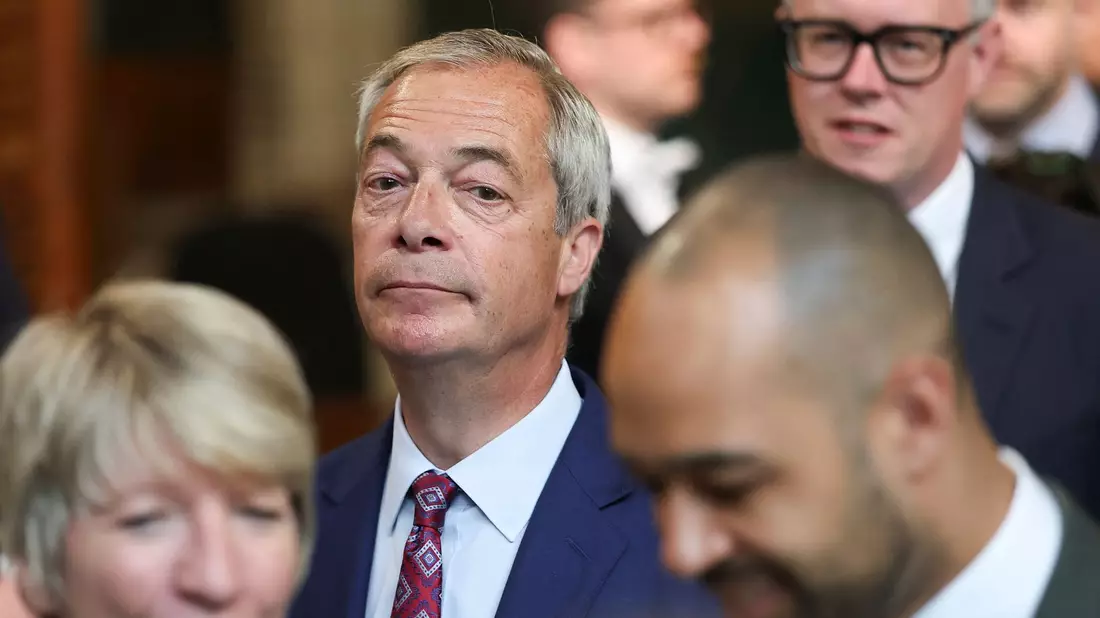 Rechtspopulist Nigel Farage sieht einen umgekehrten George-Floyd-Moment gekommen. (Archivfoto) - Bild: Toby Melville/Pool Reuters/AP/dpa