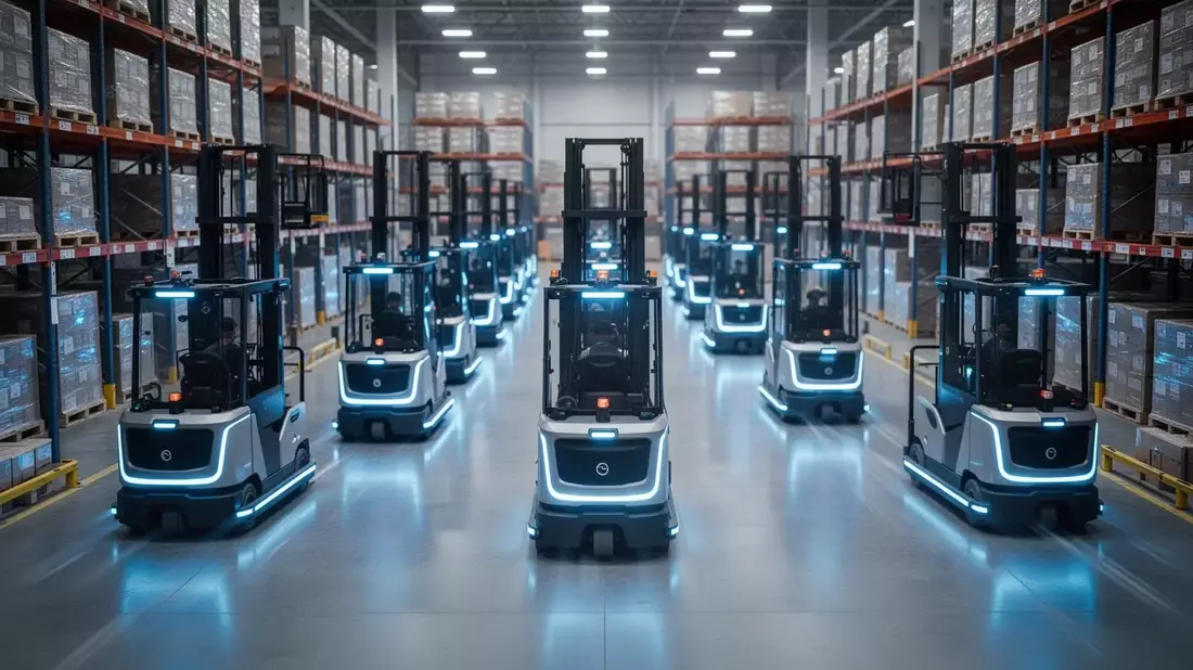 Robotik im Lager: Rhenus setzt 15 autonome Gabelstapler rund um die Uhr ein - Bild: über boerse-global.de