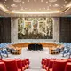 Der Sitzungssaal des UN-Sicherheitsrates in New York - wird Deutschland hier in den kommenden beiden Jahren Platz nehmen können.  - Bild: Michael Kappeler/dpa