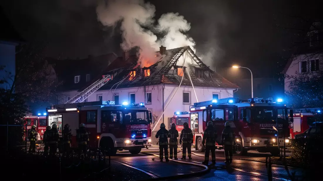 Wohnhausbrand: Familie mit fünf Personen ins Krankenhaus Illustration mit AI erstellt übermittelt durch boerse-global.de