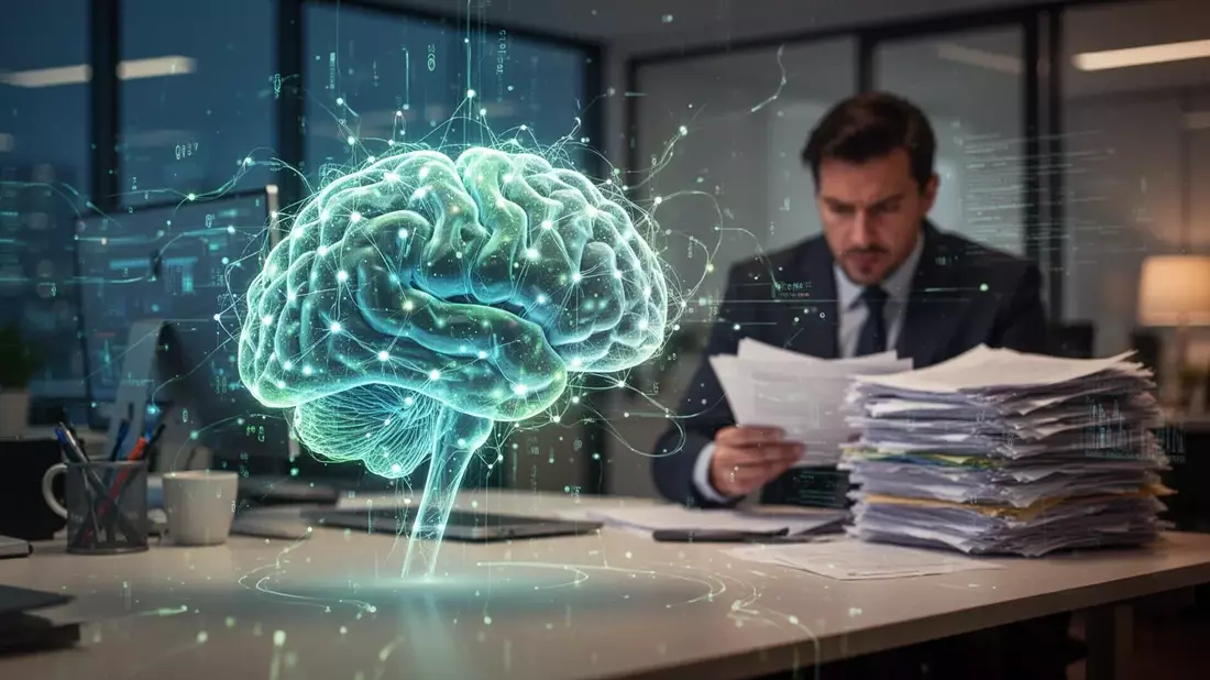 KMU-Digitalisierung: 44% nutzen KI, 55% fürchten Bürokratie Illustration mit AI erstellt übermittelt durch boerse-global.de
