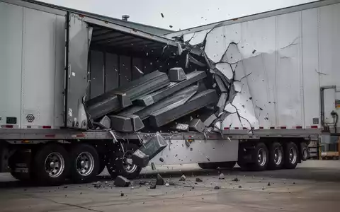 Ladungssicherung: 24 Tonnen Metall durchbricht Lkw-Wand - Foto: über boerse-global.de