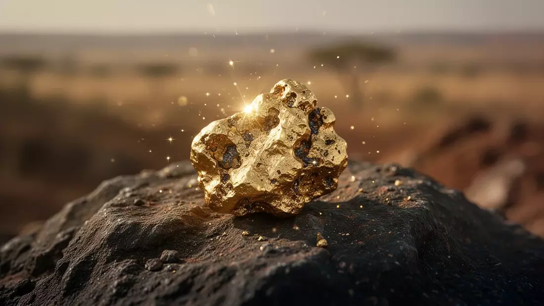 Hamak Gold Aktie: 21,40 Gramm pro Tonne in Ghana Illustration mit AI erstellt übermittelt durch boerse-global.de