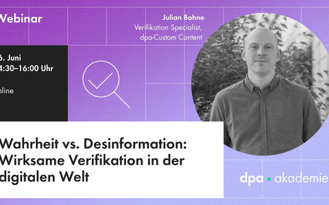 Verifikation - Desinformationen, Manipulation und Fake News erkennen - Foto: presseportal.de