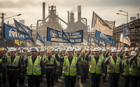 Stahl-Aktionstag 12. Juni: 10.000 Beschäftigte protestieren in Berlin - Foto: über boerse-global.de