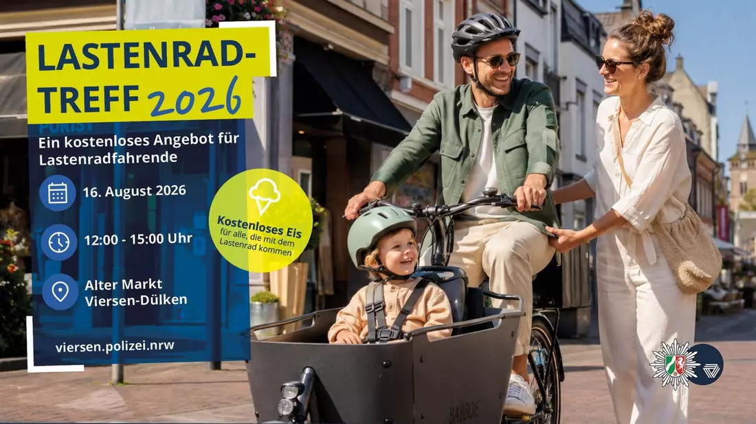 POL-VIE: Lastenrad im Alltag: Tipps, Training und Austausch - Bild: presseportal.de
