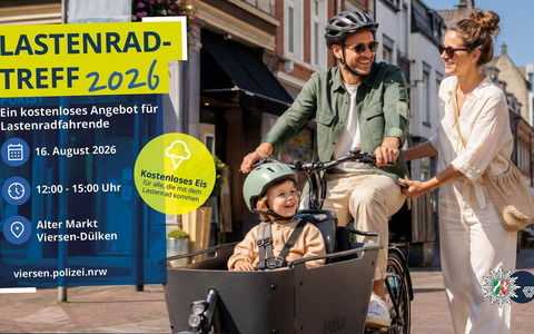 POL-VIE: Lastenrad im Alltag: Tipps, Training und Austausch - Bild: presseportal.de