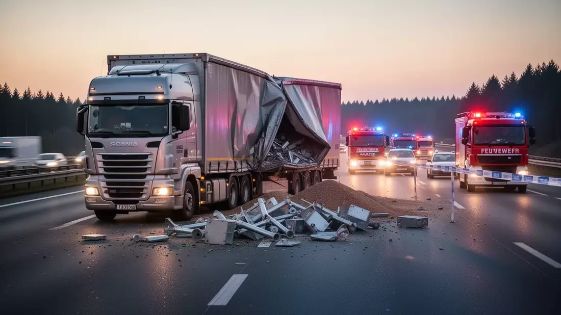 Lastwagen-Unfallserie Juni: 24 Tonnen Metall durchbrechen Wand - Bild: über boerse-global.de