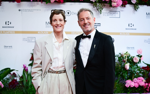 Das Präsidenten-Duo der Deutschen Filmakademie, Vicky Krieps und Florian Gallenberger. (Archivbild) - Bild: Sebastian Christoph Gollnow/dpa