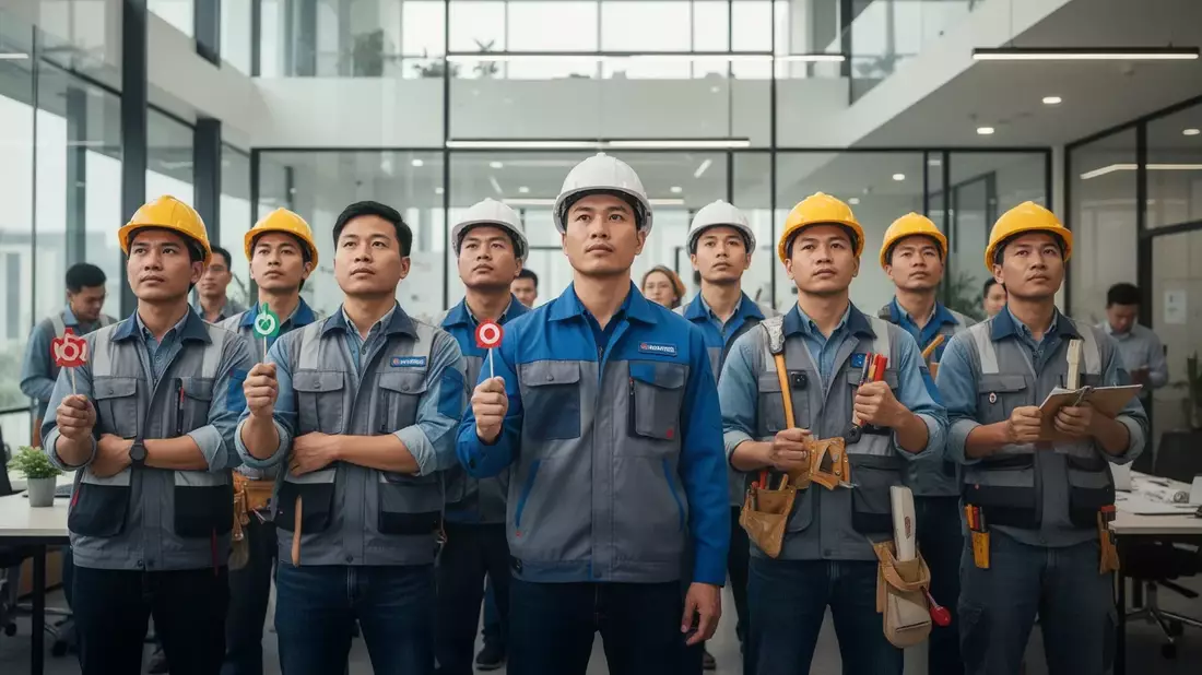 Gewerkschaftsbund Vietnam: 2,2 Millionen neue Mitglieder in zwei Jahren Illustration mit AI erstellt übermittelt durch boerse-global.de