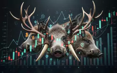 Eine stilisierte Grafik von Finanz-Warrants mit abstrakten Wildtierelementen und Finanzdiagrammen. - Foto: über boerse-global.de