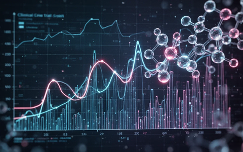 Abstrakte Darstellung von medizinischer Forschung und positiven klinischen Studienergebnissen, die Innovation in der Onkologie symbolisiert. - Foto: über boerse-global.de