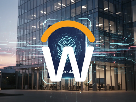 Ein futuristisches digitales Pass-Interface mit biometrischem Scannen und leuchtenden Datenströmen vor einem modernen Bürogebäude. - Foto: über boerse-global.de