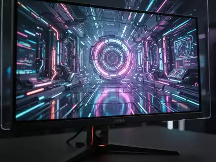 Ein moderner Gaming-Monitor mit leuchtenden, hochauflösenden Bildern, der Innovation und Technologie hervorhebt. - Foto: über boerse-global.de