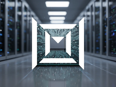 Nahaufnahme eines komplexen Mikrochips mit Schaltkreisen vor dem unscharfen Hintergrund eines Rechenzentrums mit Serverracks. - Foto: über boerse-global.de