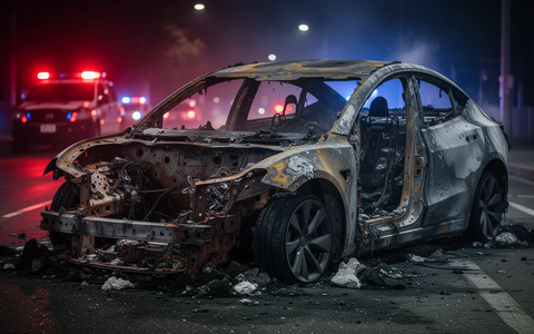 Elektroauto-Brand in Mannheim: Feuerwehr verhindert Schlimmeres
