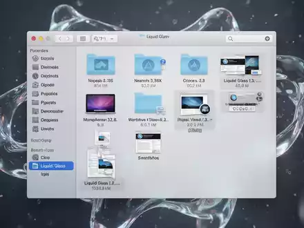 A stylized macOS Finder window showing file icons with detailed metadata and abstract, glowing design elements in the background. - Foto: über boerse-global.de