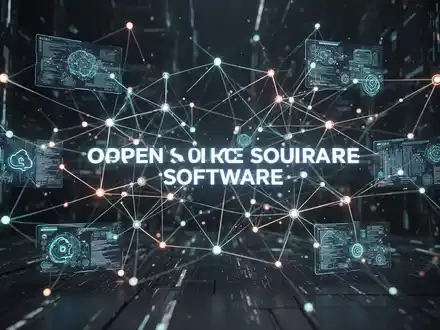 A glowing, interconnected network of digital lines and nodes, representing the open-source software ecosystem and digital autonomy. - Foto: über boerse-global.de