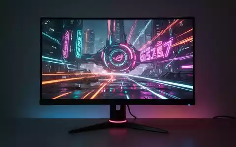 A close-up of a modern Mini LED gaming monitor displaying a brightly colored, high-resolution video game scene. - Foto: über boerse-global.de