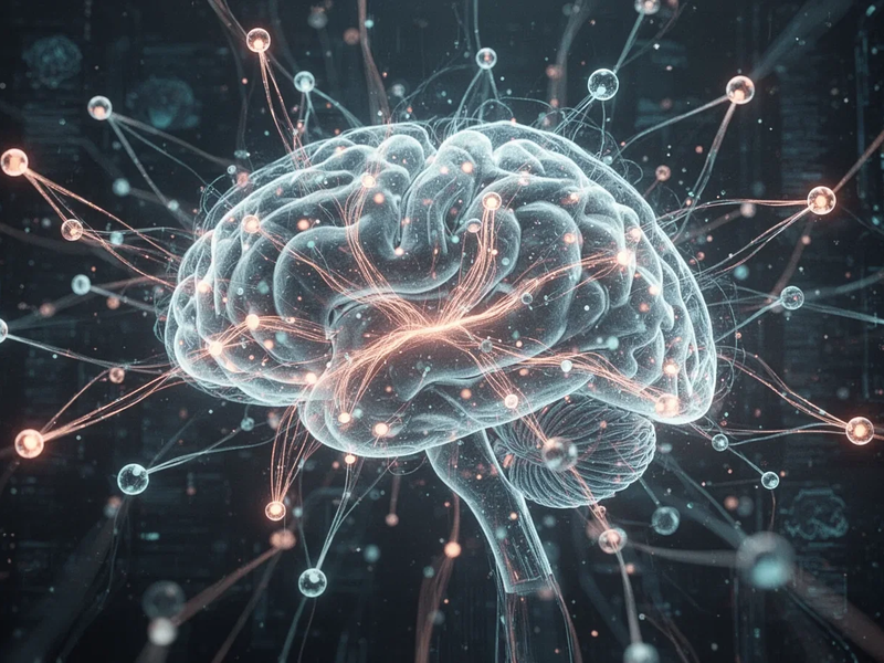 A stylized digital representation of interconnected nodes and lines, symbolizing AI memory and data synthesis. - Foto: über boerse-global.de
