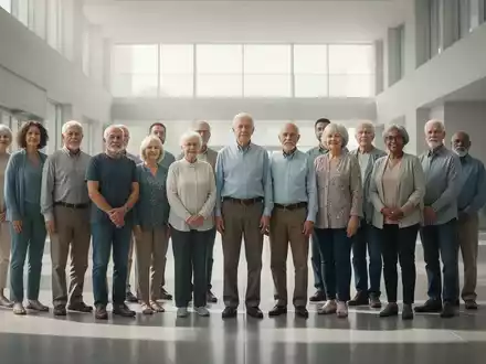 Eine vielfältige Gruppe von Menschen steht in einem hellen, modernen Raum, der Gleichheit und Inklusion symbolisiert. - Foto: über boerse-global.de