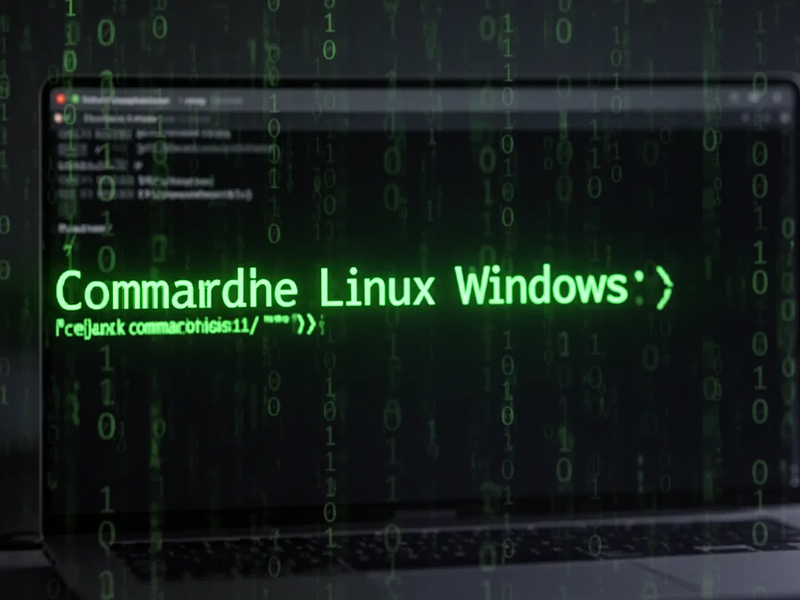 A glowing command line interface showing Linux commands, representing the integration of Linux into Windows. - Foto: über boerse-global.de