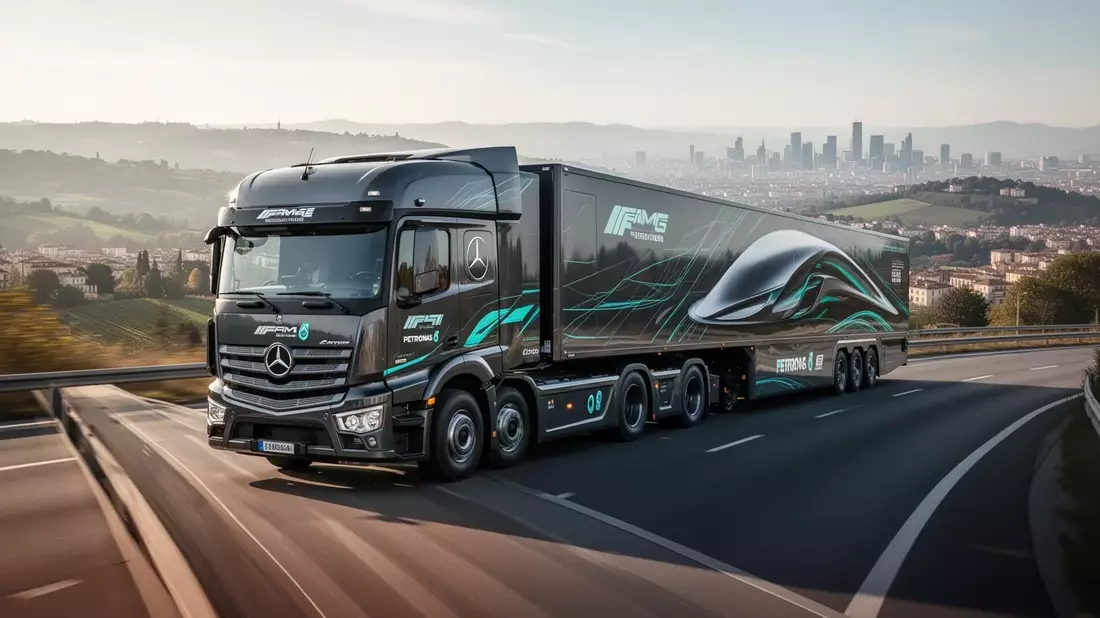 Mercedes F1 Team setzt vollelektrischen Lkw für Europa-Saison ein