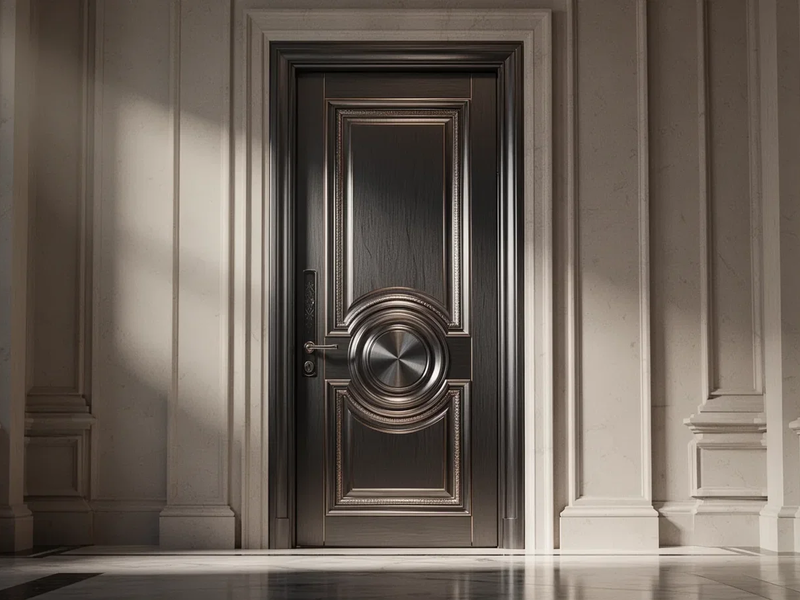Eine elegante, moderne Tür mit aufwendigen Details und hochwertigen Materialien in einem anspruchsvollen architektonischen Kontext. - Foto: über boerse-global.de