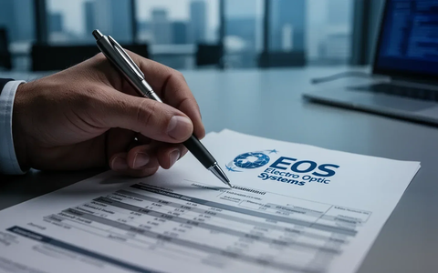 Eine Hand hält einen Stift über einem Finanzdokument, das eine Unterschrift oder Zeichnung erfordert, in einem Büro. Fokus auf Frist. - Foto: über boerse-global.de