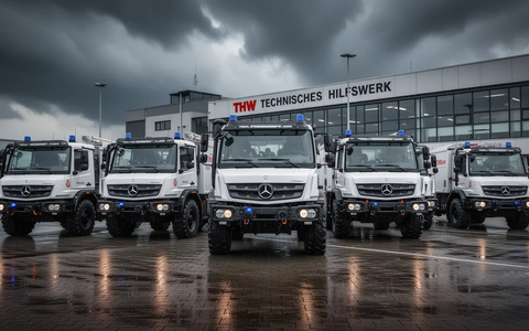 THW modernisiert Fuhrpark mit 66 neuen Mercedes Unimogs