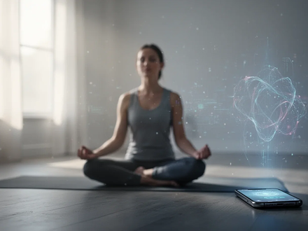 Eine ruhige, minimalistische Szene mit einer entspannten Person, die digital detox praktiziert, um das Nervensystem zu regenerieren. - Foto: über boerse-global.de