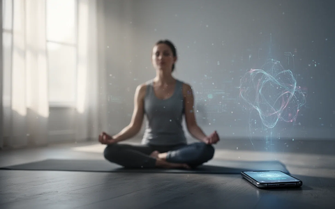 Eine ruhige, minimalistische Szene mit einer entspannten Person, die digital detox praktiziert, um das Nervensystem zu regenerieren. - Foto: über boerse-global.de