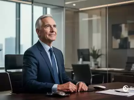 Ein erfahrener Manager in einem modernen Büro, der Führung und Unternehmensübergang symbolisiert. - Foto: über boerse-global.de