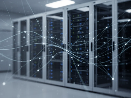 An abstract digital network with glowing lines and nodes, representing data flow and connectivity issues in a server environment. - Foto: über boerse-global.de