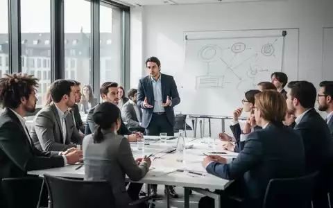 Eine vielfältige Gruppe von Fachleuten in einem modernen Seminarraum in Köln, die sich aktiv an einer Diskussion beteiligt. - Foto: über boerse-global.de
