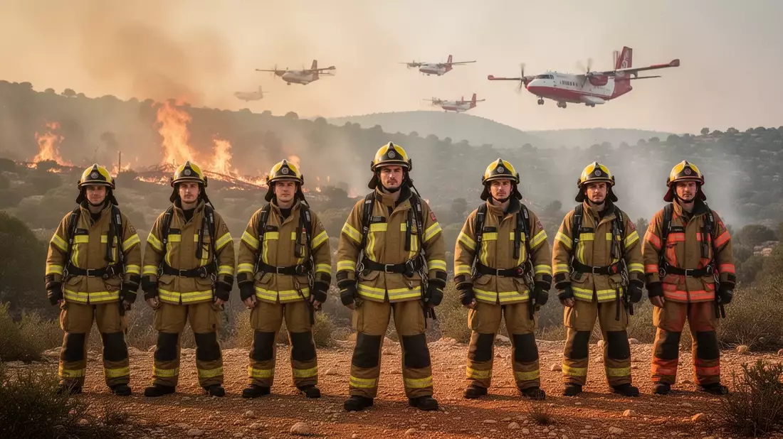 EU startet größte Waldbrand-Operation mit 777 Feuerwehrleuten