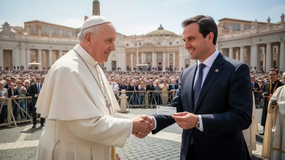 Illinois Finanzminister überreicht Papst 8,65 Euro aus vergessenem PayPal-Konto