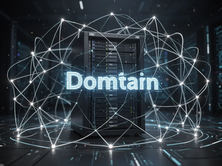 Abstrakte Darstellung eines sicheren digitalen Netzwerks mit leuchtenden Linien, die ein zentrales Serversystem umgeben, symbolisiert Partnerschaften in der Domainsicherheit. - Foto: über boerse-global.de