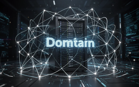 Abstrakte Darstellung eines sicheren digitalen Netzwerks mit leuchtenden Linien, die ein zentrales Serversystem umgeben, symbolisiert Partnerschaften in der Domainsicherheit. - Foto: über boerse-global.de