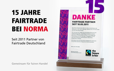 15 Jahre Partnerschaft für Nachhaltigkeit: NORMA und Fairtrade Deutschland feiern gemeinsames Jubiläum / Mit NORMA für bessere Lebensbedingungen von Millionen von Menschen - Bild: presseportal.de