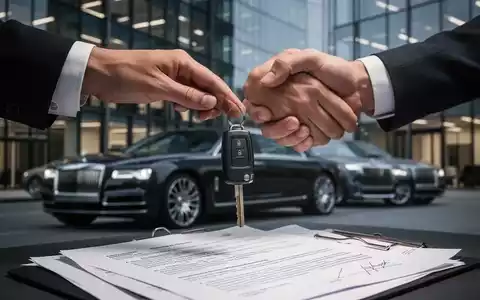 Eine Hand hält Autoschlüssel, im Hintergrund ein unscharfes modernes Bürogebäude und ein Luxuswagen, der einen Rechtsstreit symbolisiert. - Foto: über boerse-global.de