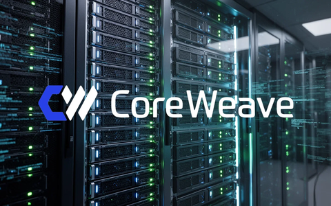 Nahaufnahme eines futuristischen Server-Racks mit leuchtenden blauen und grünen Lichtern, die Hochleistungs-Computing symbolisieren. - Foto: über boerse-global.de