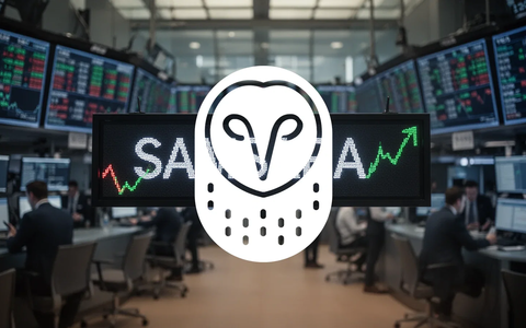 Ein Börsenticker zeigt einen leichten Rückgang für Samsara-Aktien, umgeben von einem geschäftigen Handelsraum. - Foto: über boerse-global.de