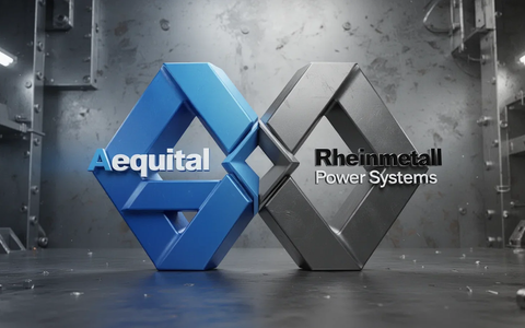 Abstrakte Darstellung einer Firmenübernahme mit zwei ineinandergreifenden geometrischen Formen in Blau und Metallic-Grau. - Foto: über boerse-global.de