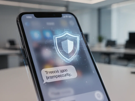 Ein Smartphone-Bildschirm zeigt eine verschwommene Einmal-Nachricht mit einem Schild-Symbol, das Privatsphäre und Sicherheit symbolisiert. - Foto: über boerse-global.de