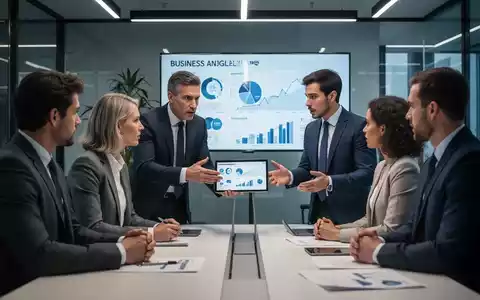 Ein Business Angel und ein Start-up-Gründer bei einer Pitch-Präsentation in einem modernen Büro. Fokus auf Interaktion. - Foto: über boerse-global.de